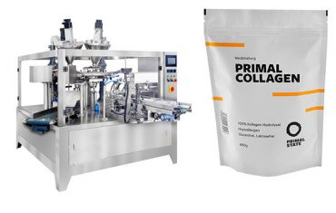 Hautsak ontziratzeko makina automatikoa kremaileradun doy poltsarako