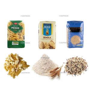 Hondo lauko poltsa automatikoa aleak betetzeko etiketa-ontzia osatzeko